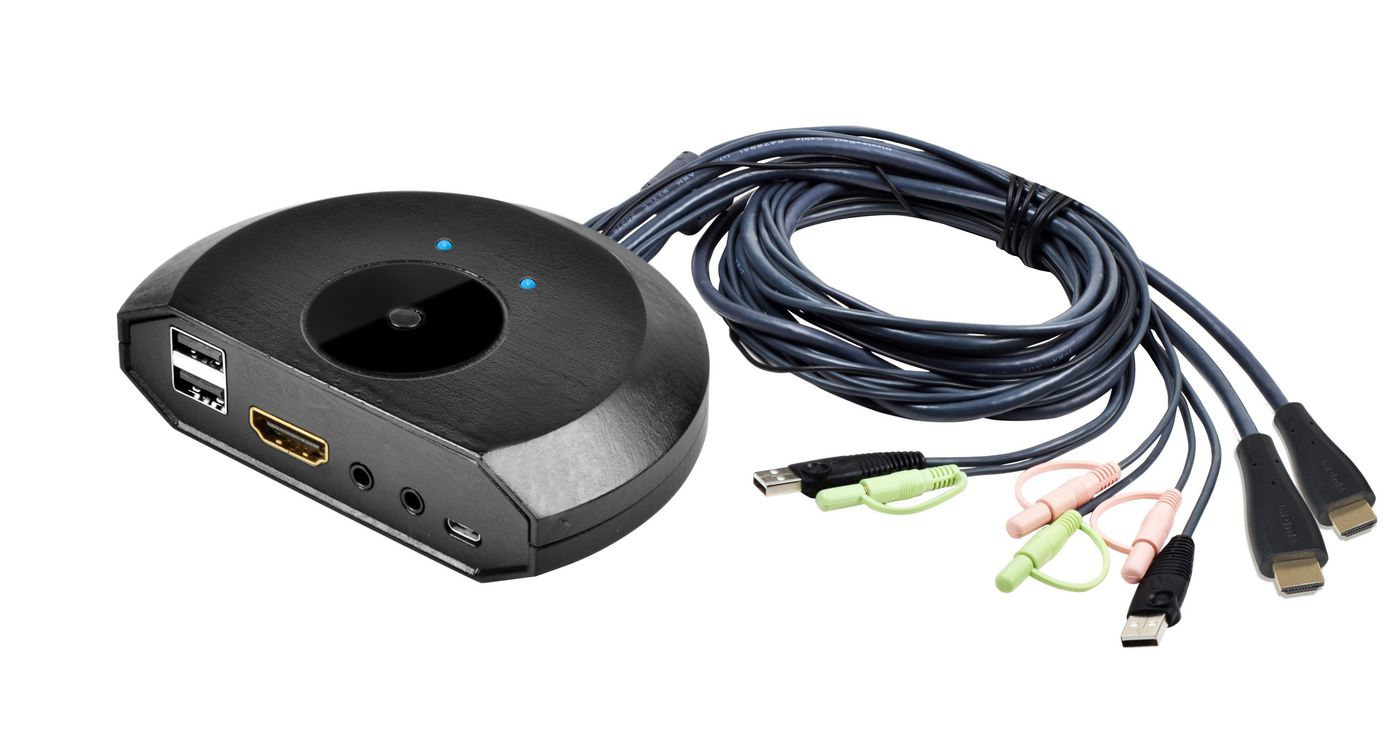 Microconnect MC-HDMI-USBKVM2 KVM switch Black – image 1