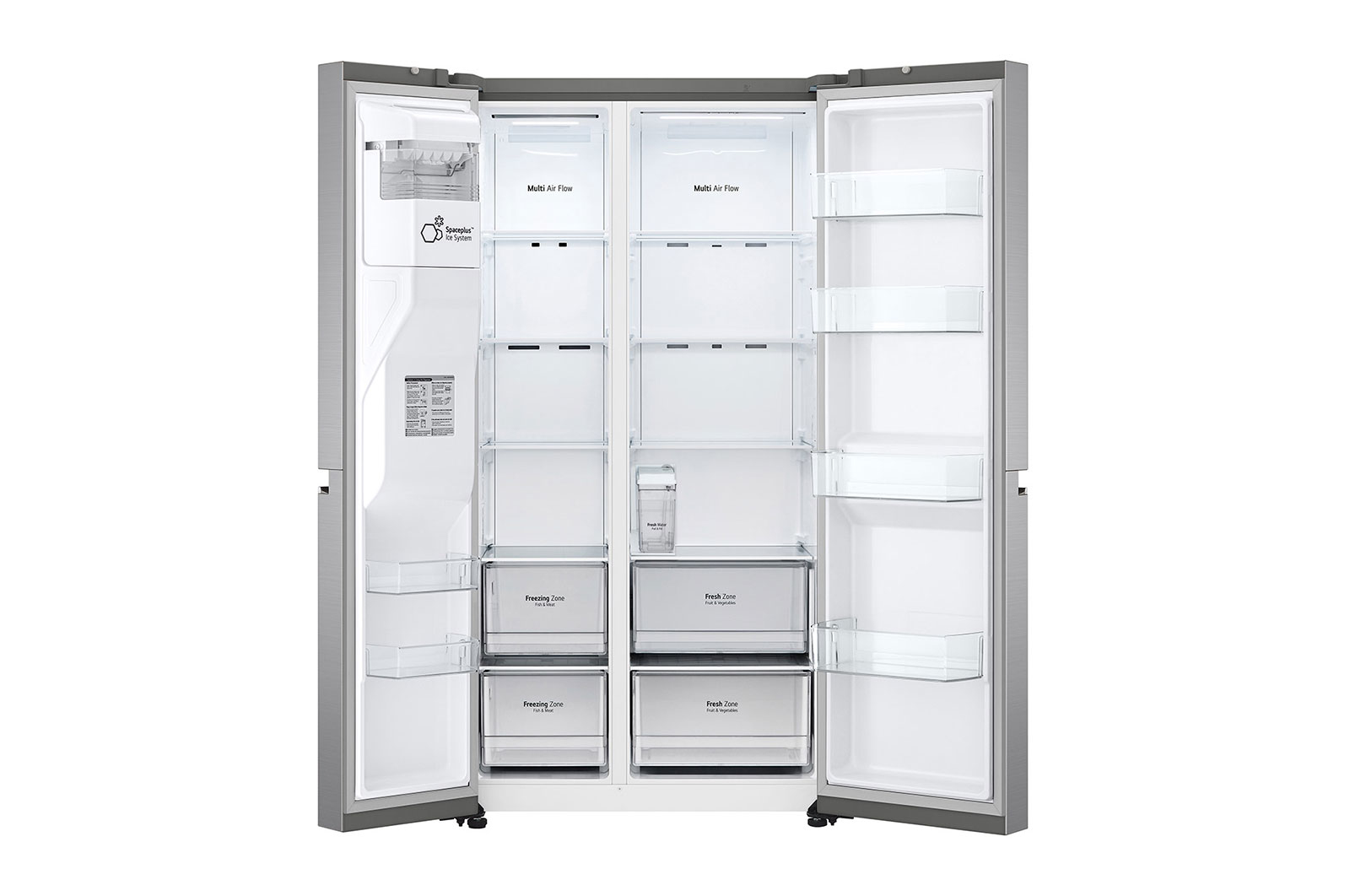 LG GSLV71PZTE side-by-side refrigerator Freestanding – image 8