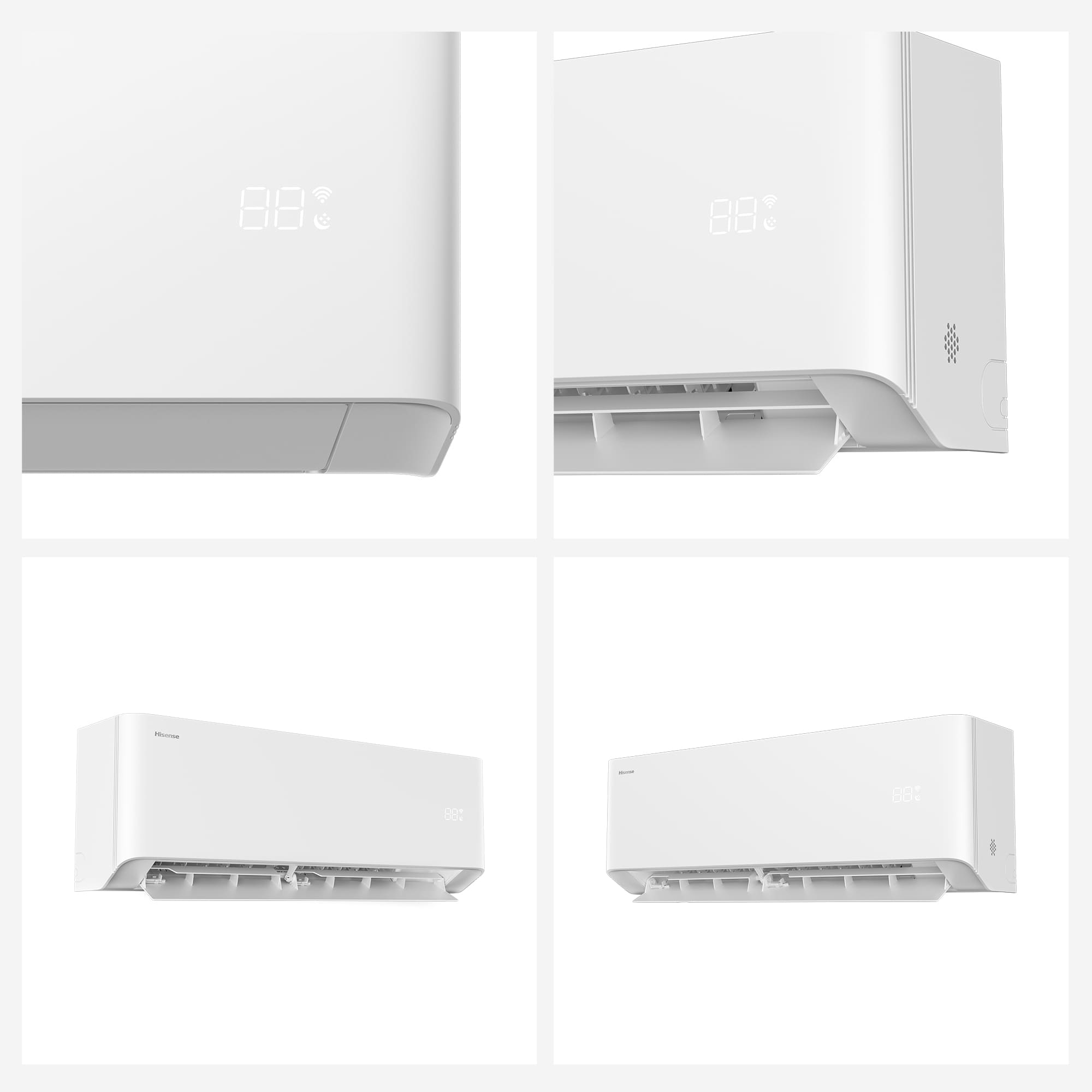 صورة مكيف هواء Hisense HB35XU0A بفتحة جدارية، 11940 BTU/ساعة تبريد، 3500 واط تبريد، 3900 واط تدفئة، فئة طاقة A+++، R32