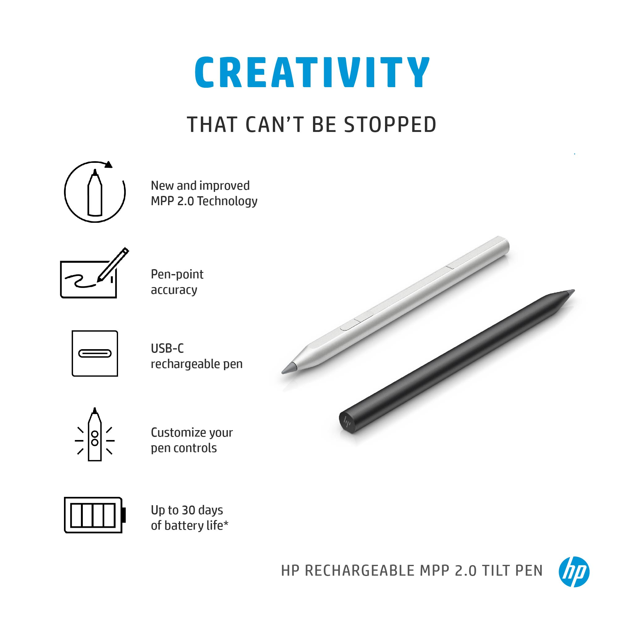 HP Active RECHBL Tilt Pen MPP 2 Nightfall Black – image 6