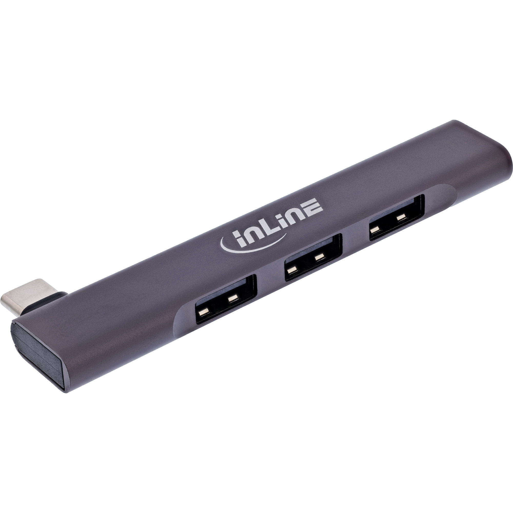 InLine Slim USB-C Hub, 4-port, USB 3.0 + 3x USB 2.0, slim design