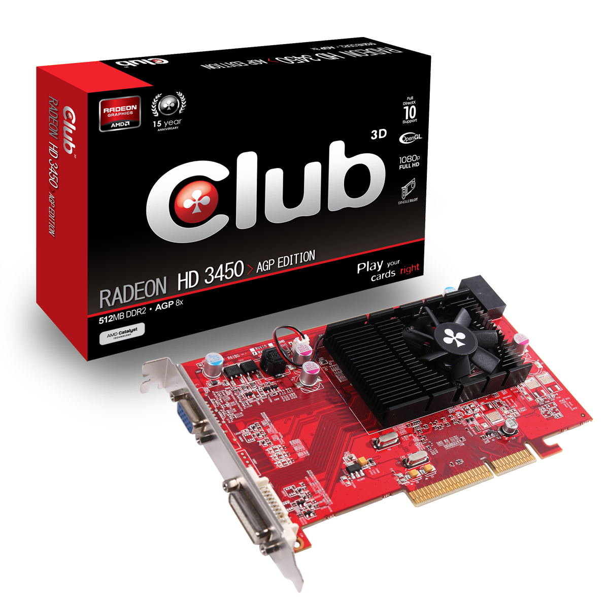 CLUB3D CGA-3452 graphics card AMD Radeon HD3450