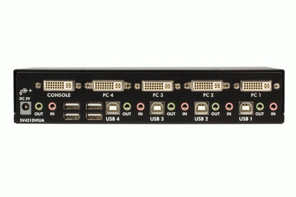 StarTech.com 4 Port DVI USB KVM Switch with Audio & USB Hub – image 3