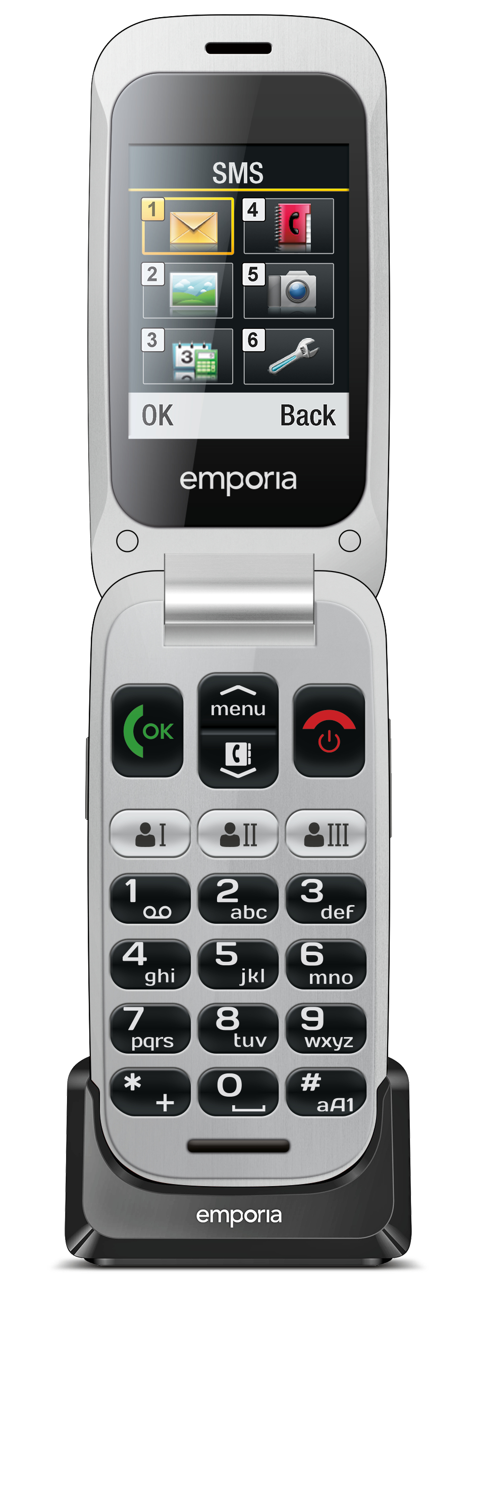 emporiaONE 6.1 cm (2.4") 80 g Grey, Silver Senior phone – image 5