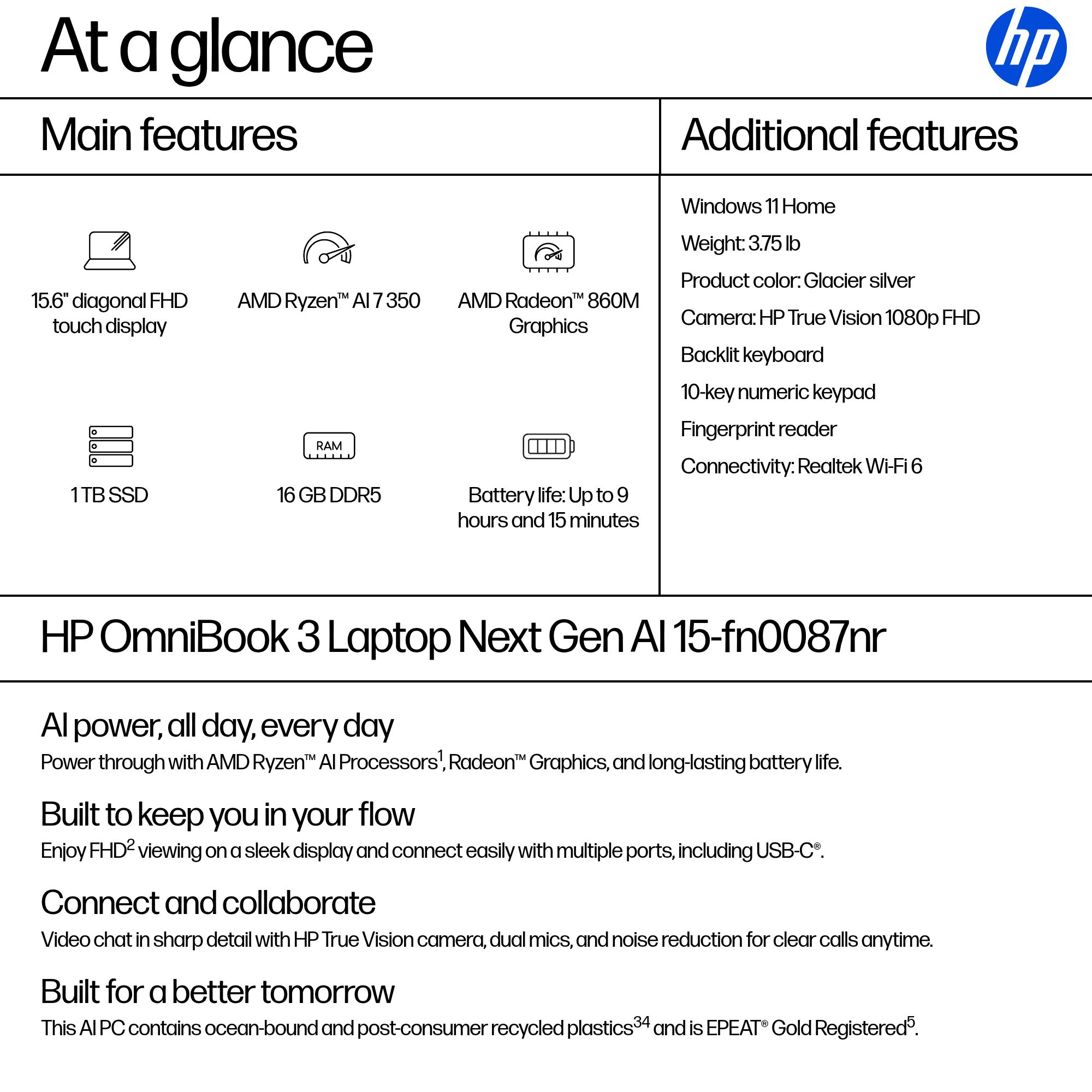 HP OmniBook 3 15-fn0087nr Next Gen AI – image 2