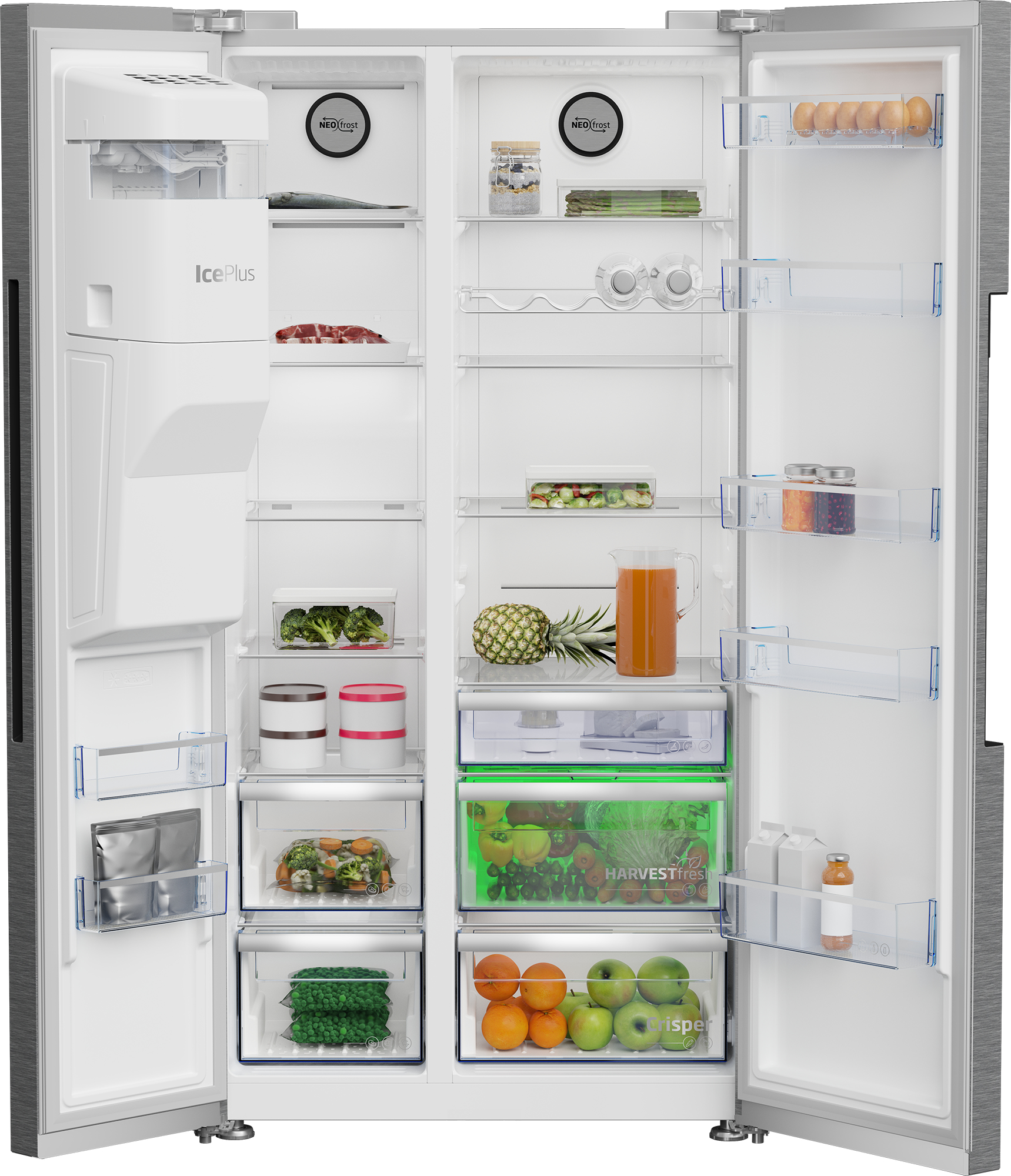Beko GN162341XBN side-by-side refrigerator Freestanding – image 3
