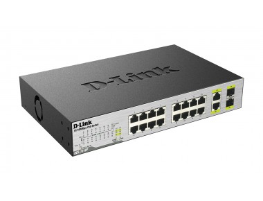 D-Link DES-1018P network switch Unmanaged L2 Fast Ethernet (10/100) Power over Ethernet (PoE) Black, Grey – image 2