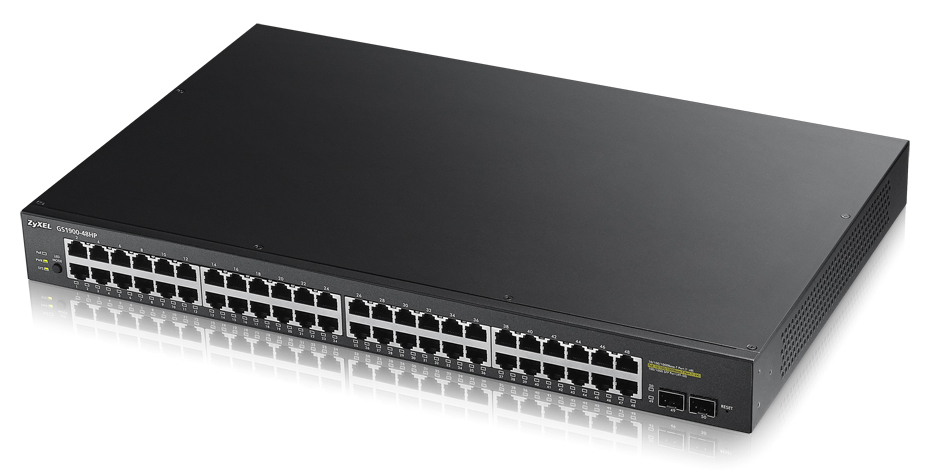 Zyxel GS1900-48HP Managed L2 Gigabit Ethernet (10/100/1000) Power over Ethernet (PoE) Black