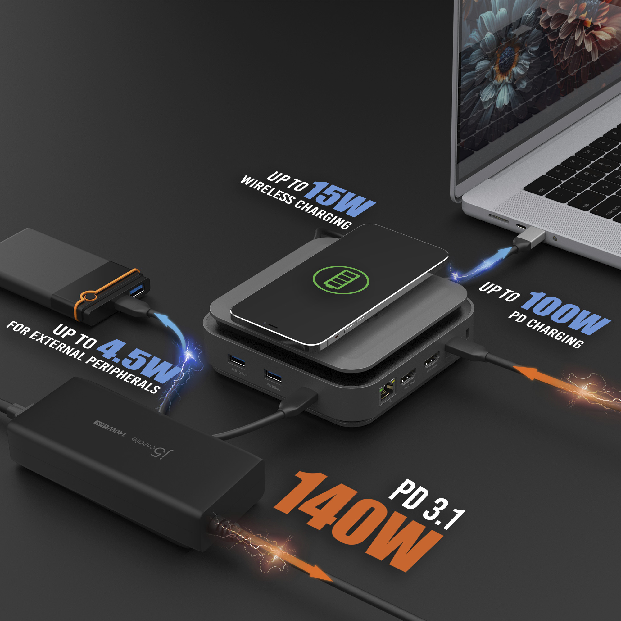 j5create JCD3199P USB-C® Dock Dual 4K HDMI™ with – image 7