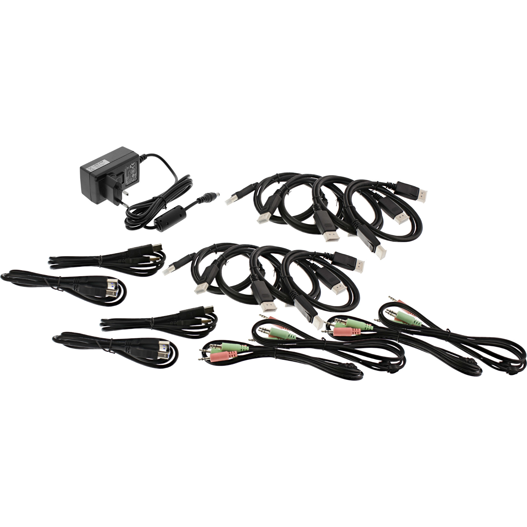 InLine KVM Desktop Switch, 4-port, Dual-Monitor DP 1.2, 4K, USB 3.0, Audio – image 3