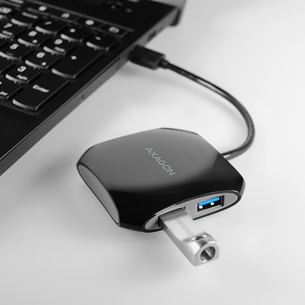 Axagon HUE-S1B interface hub USB 3.2 Gen 1 (3.1 Gen 1) Type-A 5000 Mbit/s Black – image 9