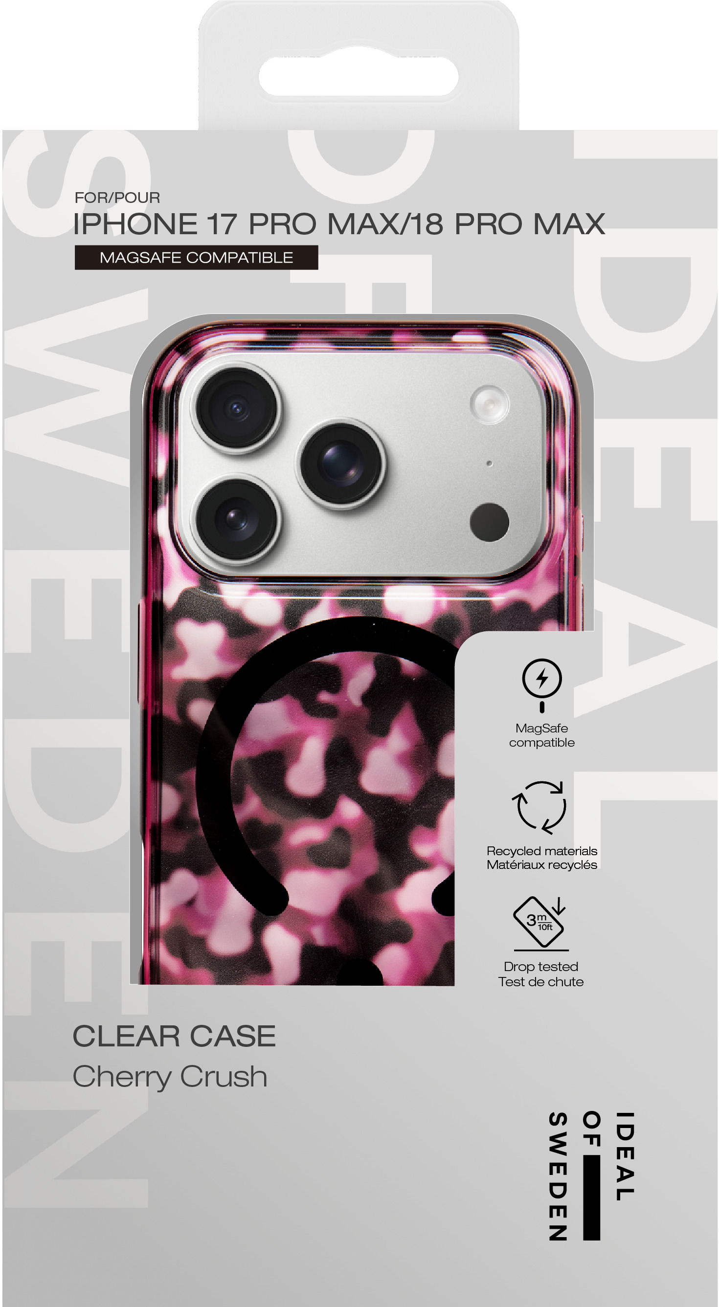iDeal of Sweden Clear Case MagSafe iPhone 17 Pro Max / 18 Pro Max Cherry Crush – image 4