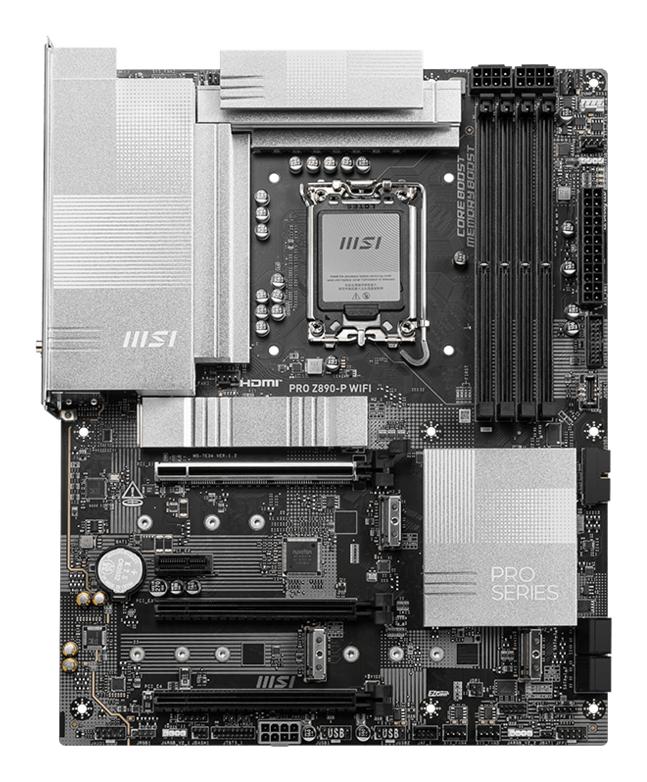 Tarjeta Madre MSI PRO Z890-P WIFI - Socket 1851 - 4xDDR5 - 4800/6400(OC)MHz - HDMI - DisplayPort - USB - ATX - PRO Z890-P WIFI