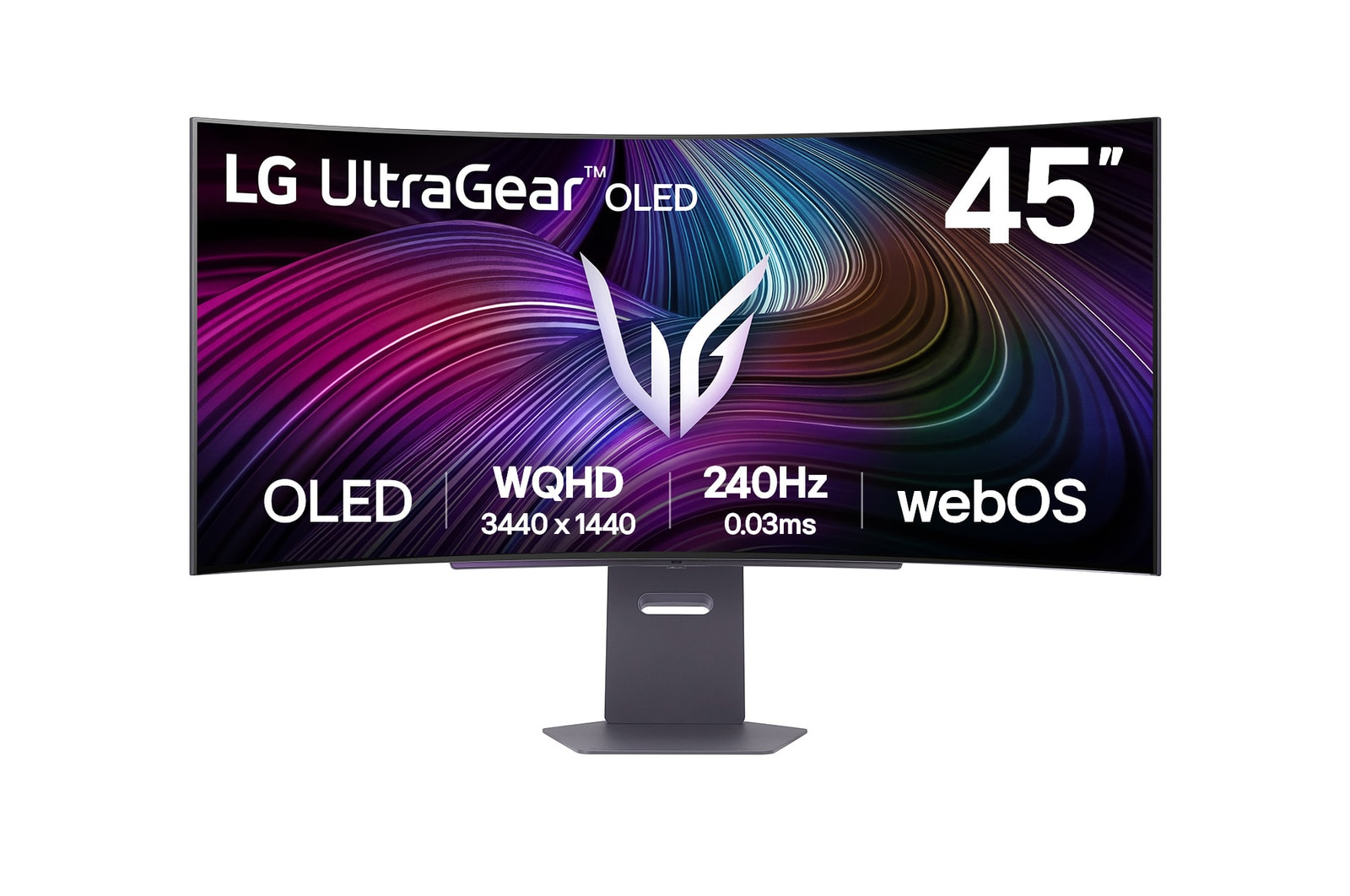 MONITOR PC LG 45GX90SA-B GAMING CURVO ULTRAGEAR OLED 45PULG,240HZ,3440X1440,21:9,800R,TR 0.03MS(GTG),275CD/M2,1500000:1,DCI-P3 98.5%,HDR400,HDMI,USB-C,DP,AMD FREESYNC,NVIDIA G-SYNC,WEBOS,ALTAVOZ 7WX2