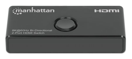Manhattan HDMI Switch 2-Port, 8K@60Hz, Bi-Directional, Black, Displays output from x1 HDMI source to x2 HD displays (same output to both displays) or Connects x – image 7