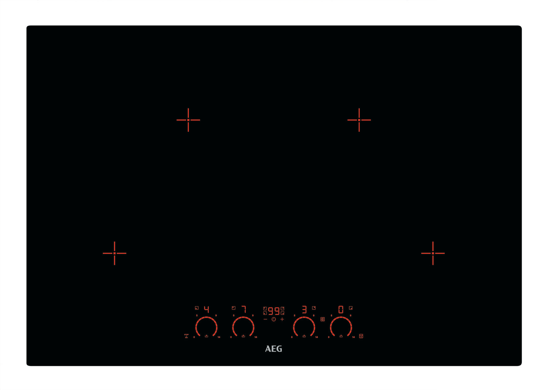 AEG HK874400IB Black Built-in Zone induction hob 4 zone(s)