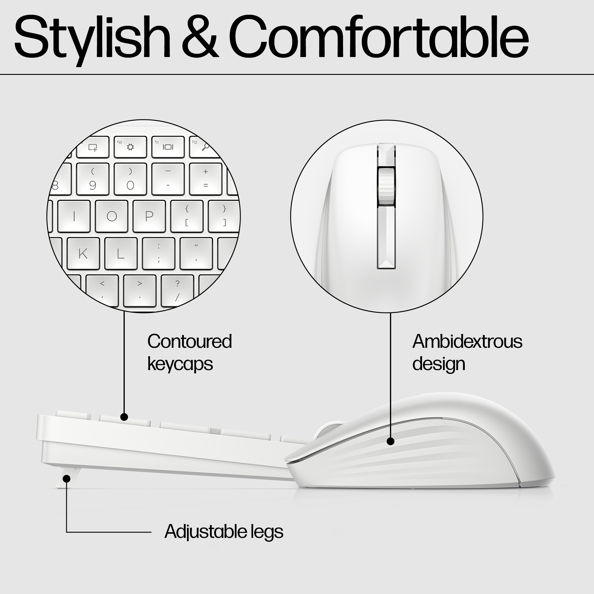 HP 655 Wireless Keyboard and Mouse Combo White – image 3