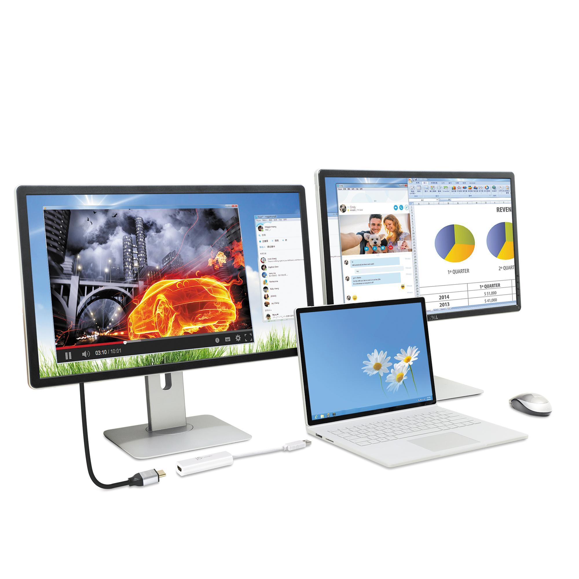 j5create JUA254 USB 3.0 HDMI Multi-Monitor Adapter – image 4