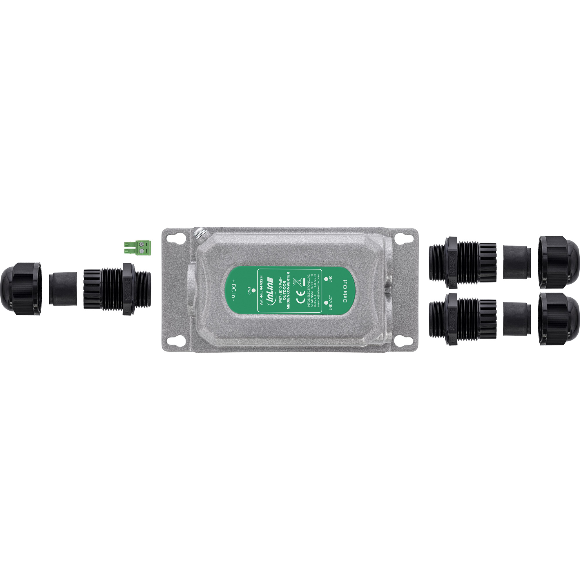 InLine 44432H network media converter 1000 Mbit/s Grey – image 6