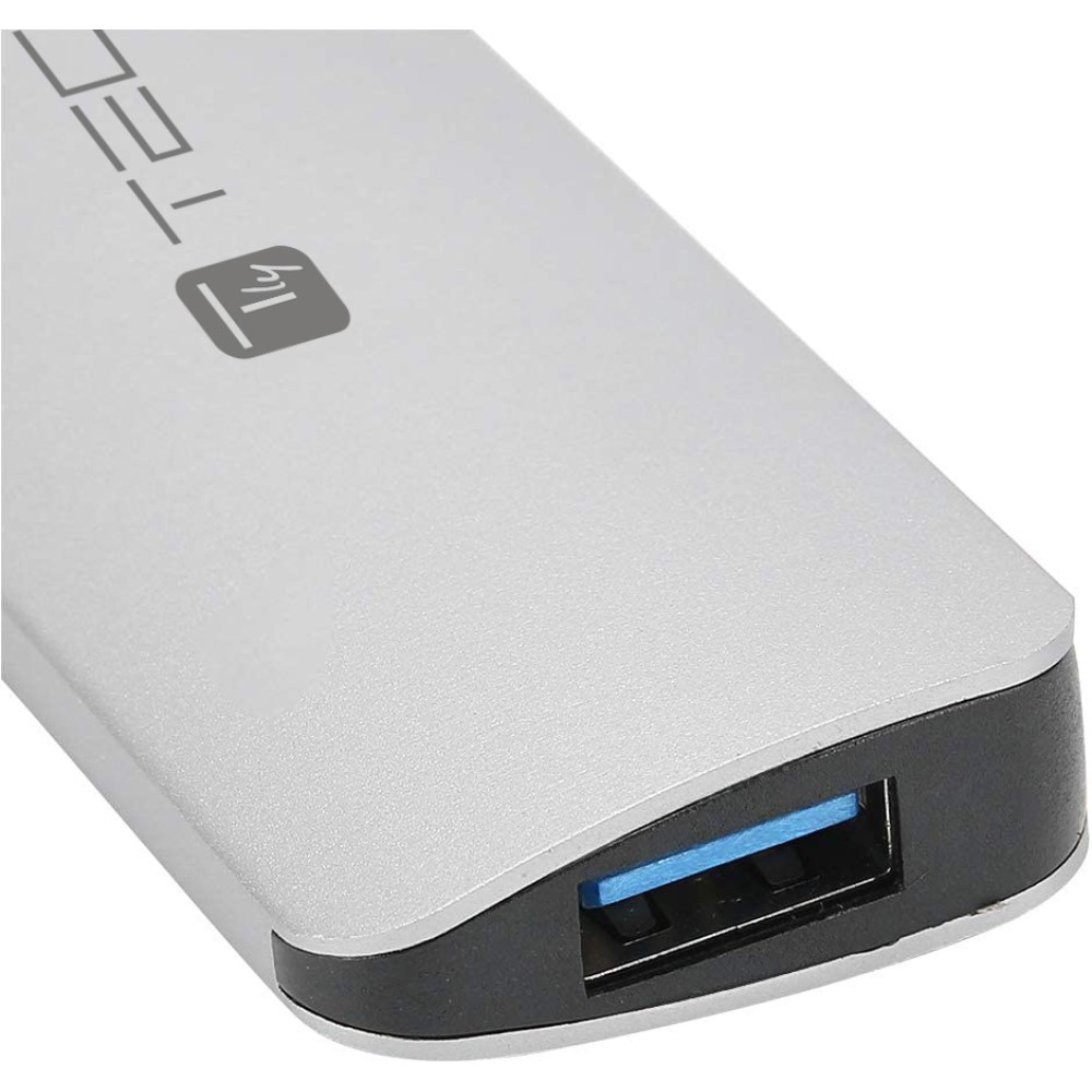 Techly IUSB31C-HUB4TLY interface hub USB 3.2 Gen 1 (3.1 Gen 1) Type-C 5000 Mbit/s Silver – image 4