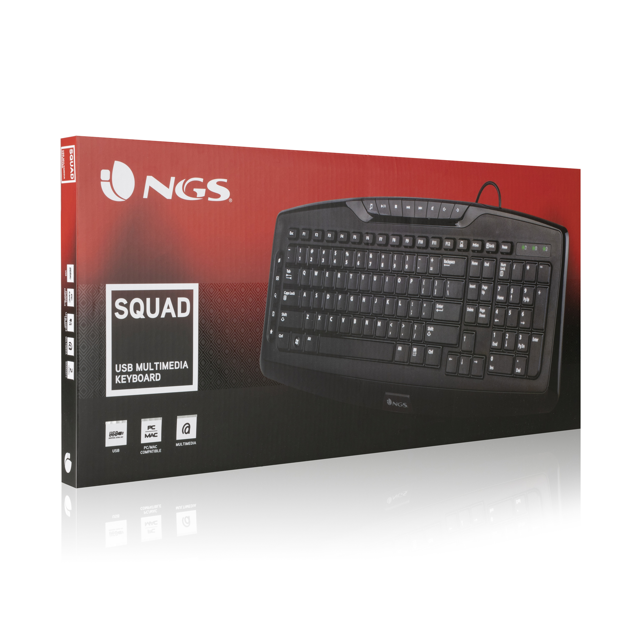NGS Squad keyboard Office USB QWERTY Spanish Black – image 4