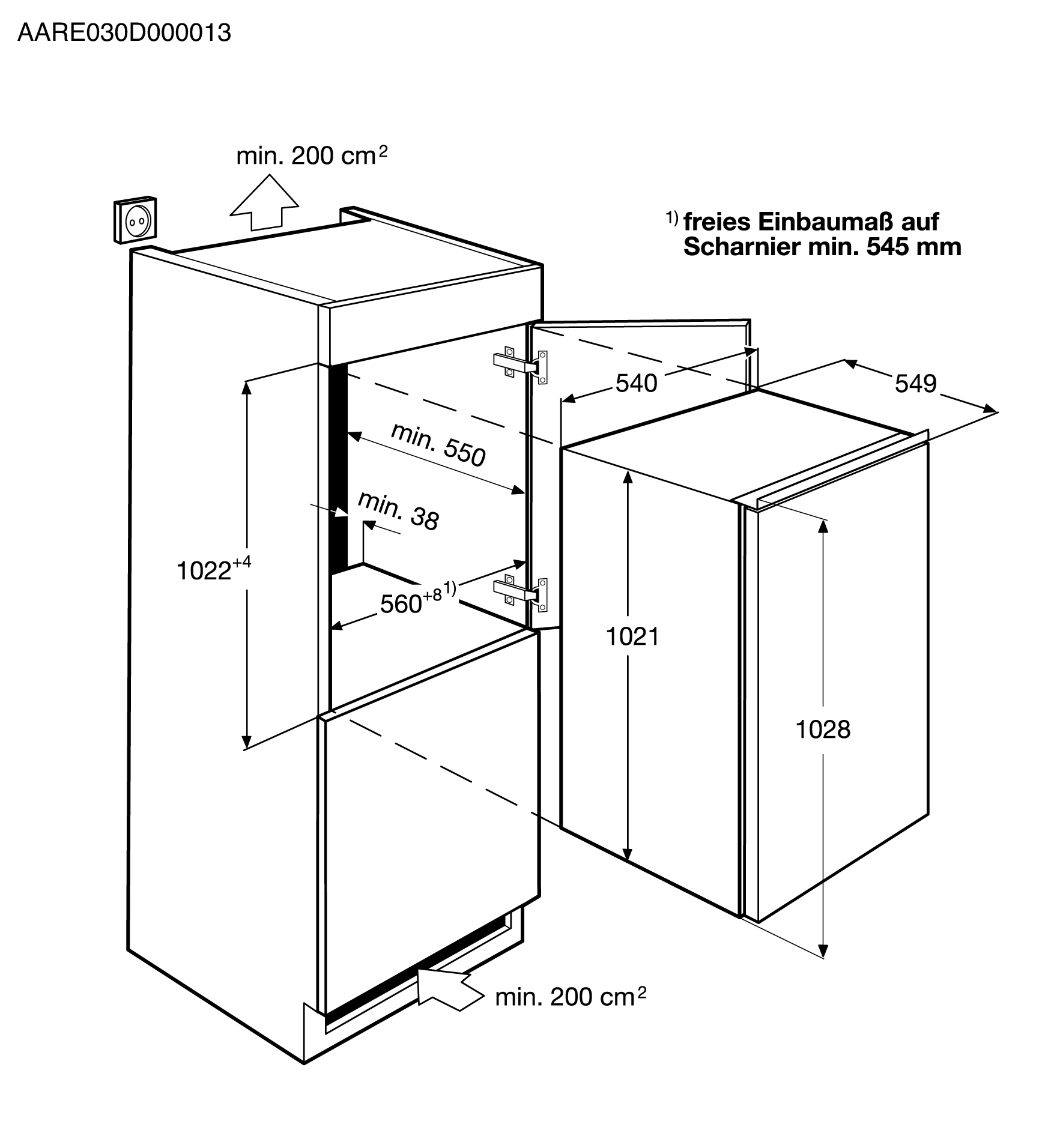 AEG SKS51040S0 combi-fridge Built-in – image 5