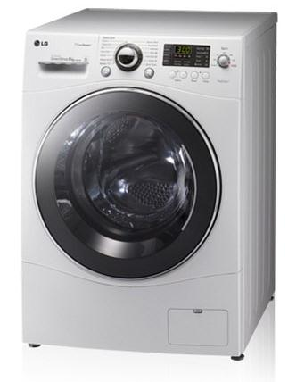 LG F1480TDS washer dryer Freestanding Front-load Black, White