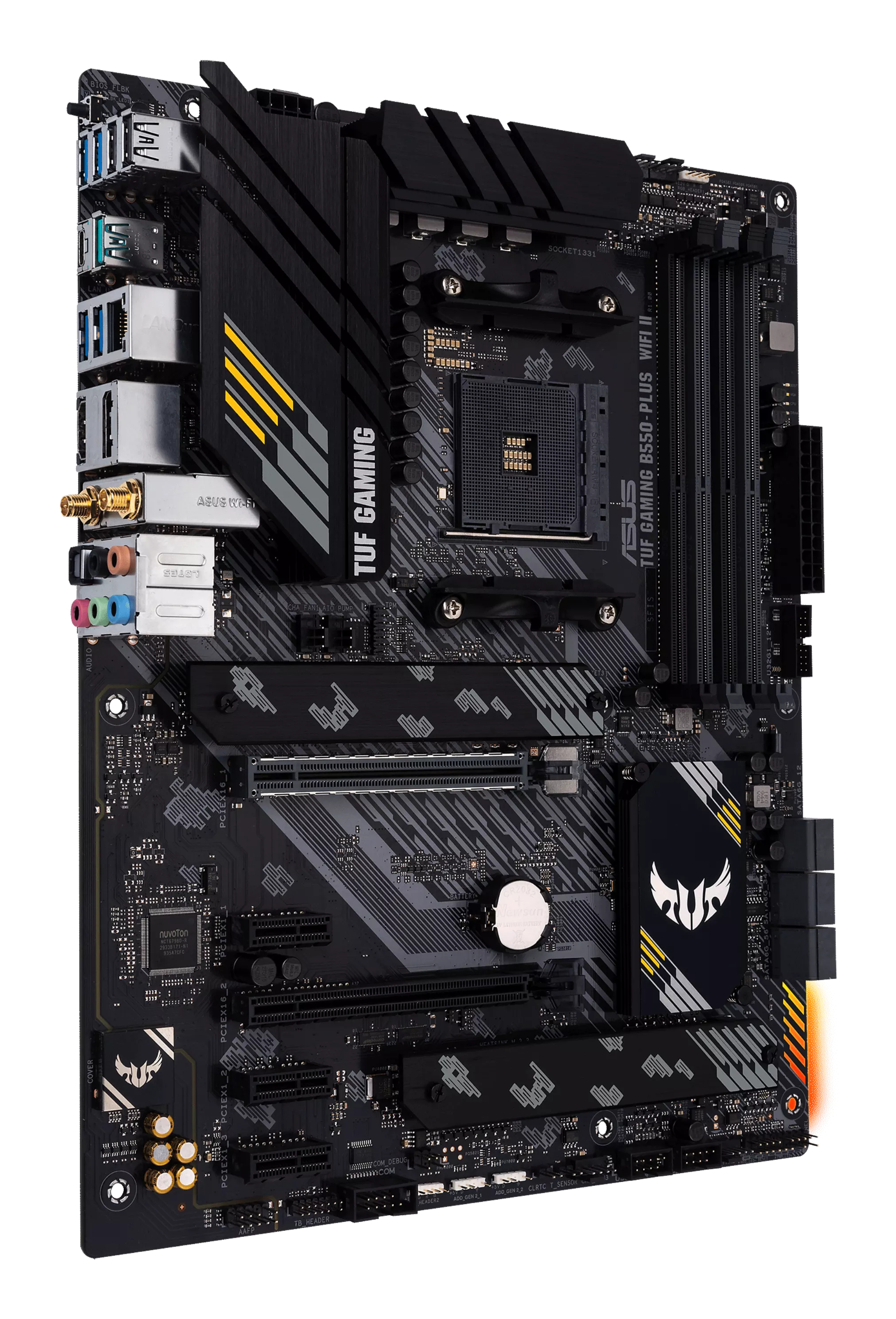 Tarjeta Madre ASUS TUF GAMING B550-PLUS WIFI II - Socket AM4 - 4xDDR4 - 2133/3200/4866(OC) MHz - HDMI - DisplayPort - USB 2.0/3.2 - ATX - TUF GAMING B550-PLUS WIFI II Tarjeta Madre ASUS TUF GAMING B550-PLUS WIFI II - Socket AM4 - 4xDDR4 - 2133/3200/4866(OC) MHz - HDMI - DisplayPort - USB 2.0/3.2 - ATX - TUF GAMING B550-PLUS WIFI II