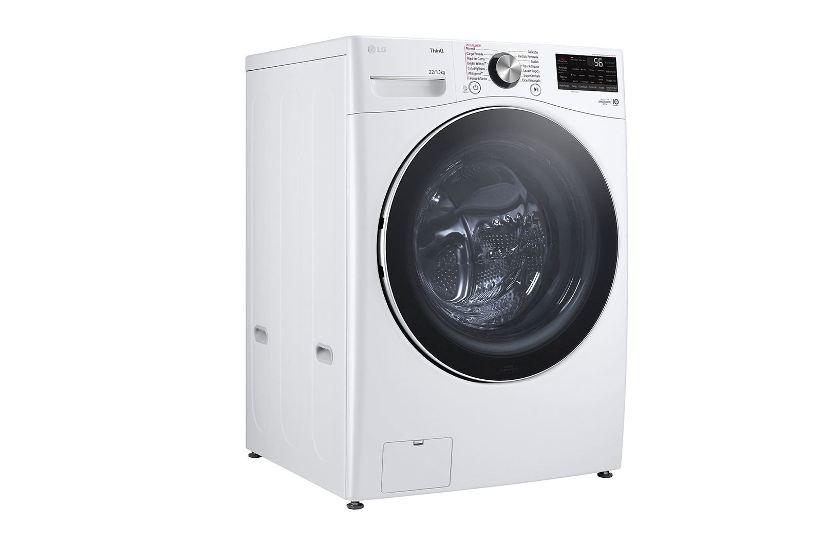 LG WD22WV26R washer dryer Freestanding Front-load White – image 3