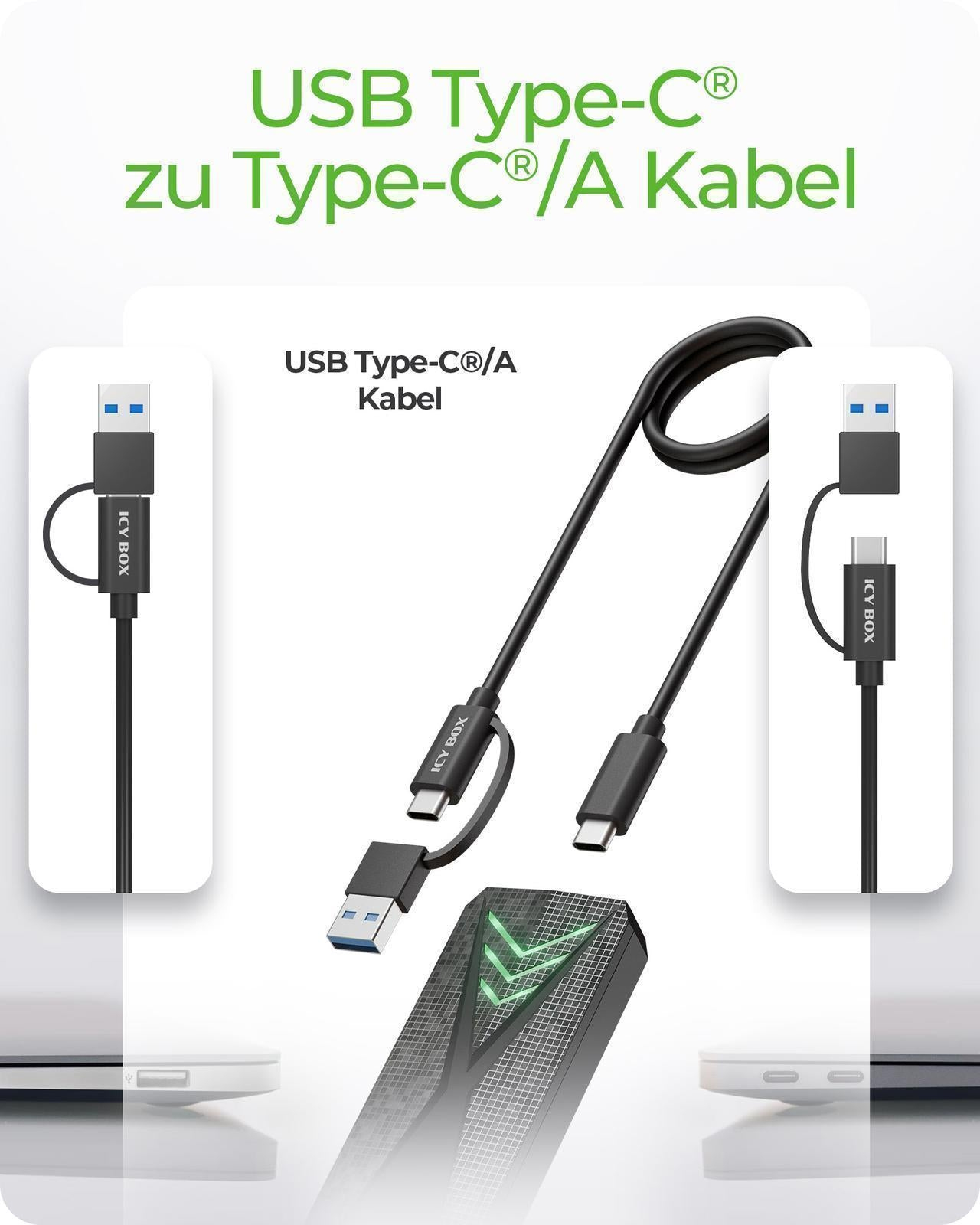 Geh. IcyBox Spade Case 1805 NVMe M.2 USB 3.2 Gen 2 Type-C