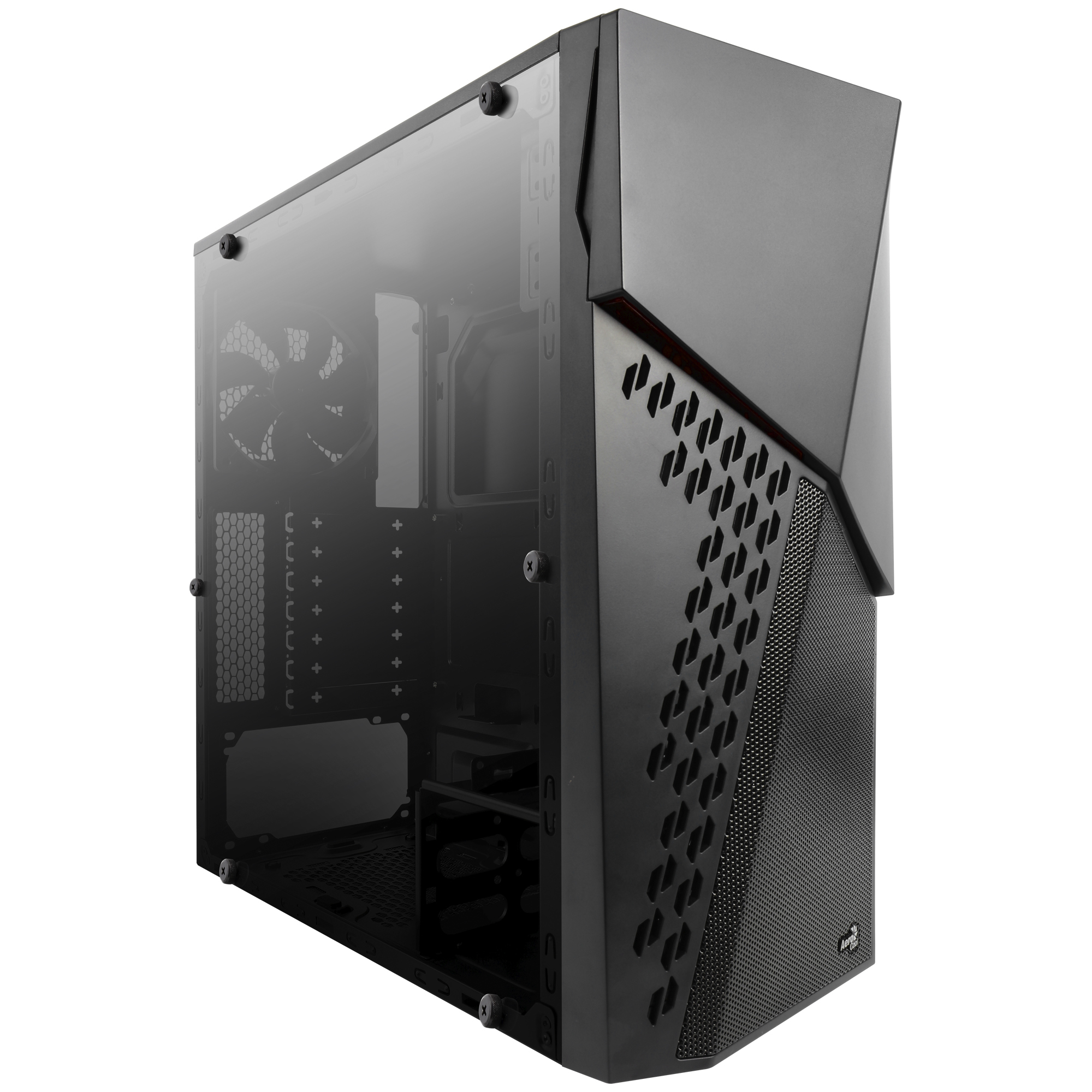Aerocool CYBERXAD computer case Midi Tower Black, Translucent