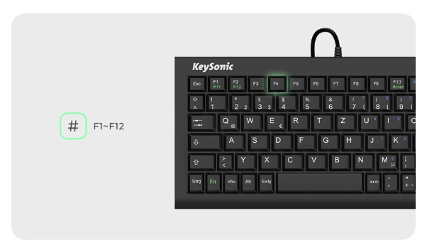 KeySonic Super-Mini-TAS, SoftSkin, USB, BK, ACK-3401U (UK)