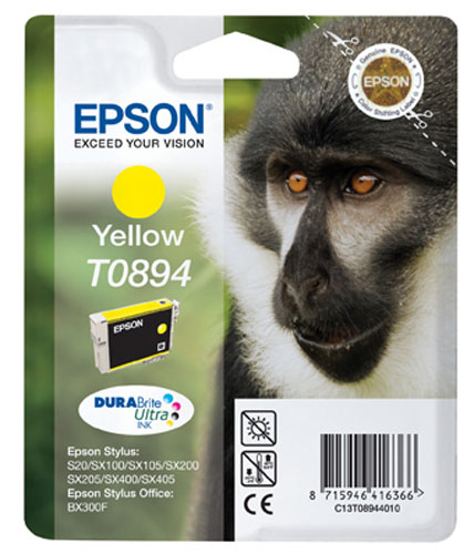 Epson Monkey Singlepack Yellow T0894 DURABrite Ultra Ink