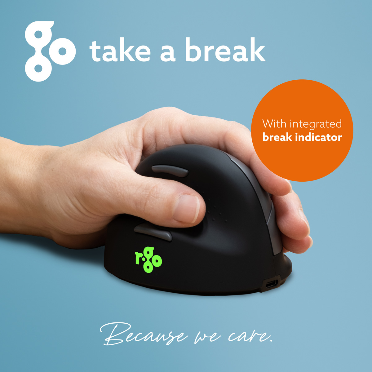R-Go Tools Ergonomic mouse R-Go HE Break with break software, medium (hand size 165-185 mm), left-handed, Bluetooth, black – image 9