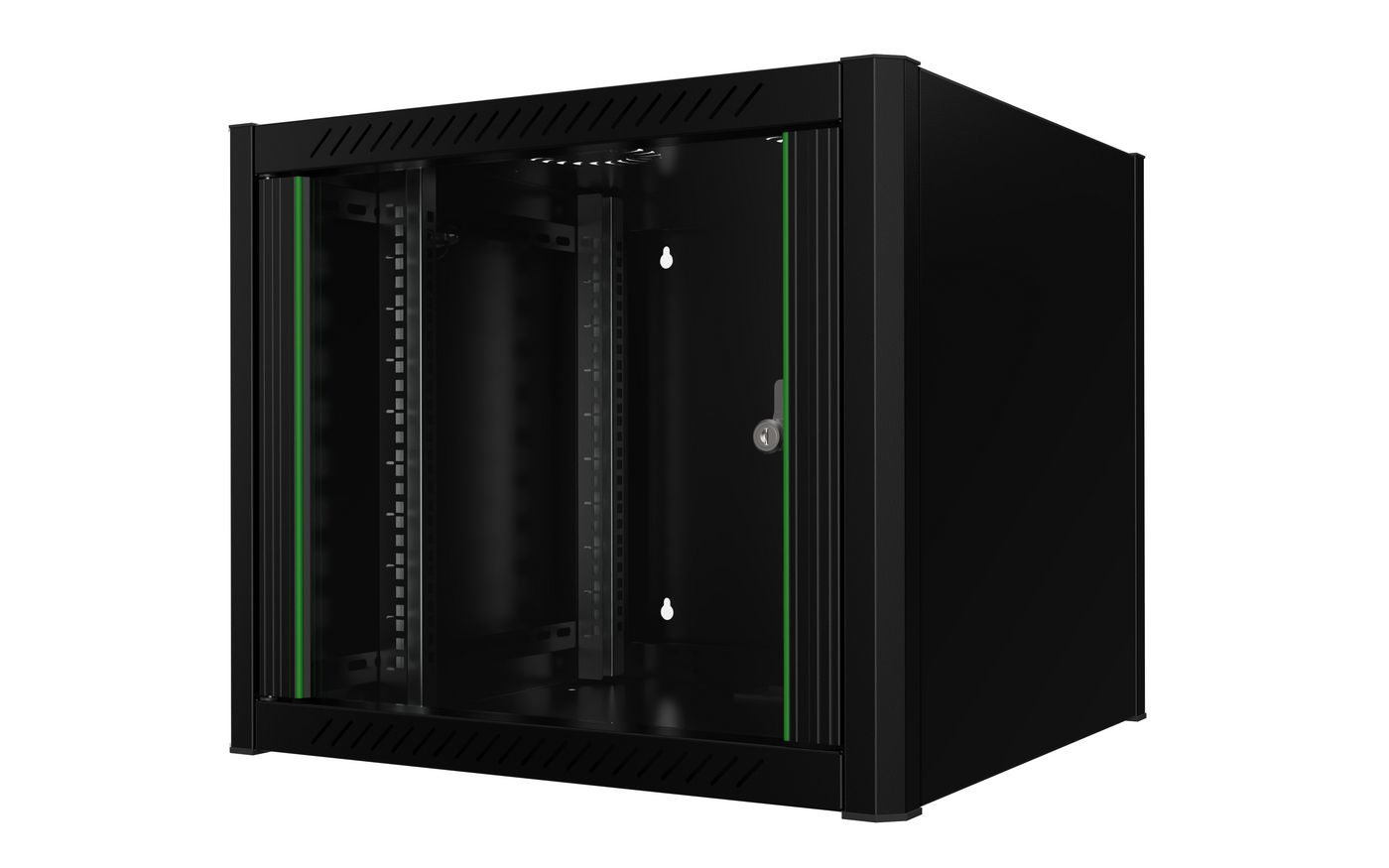 Lanview RWM09U56BL rack cabinet 9U Wall mounted rack Black – image 1