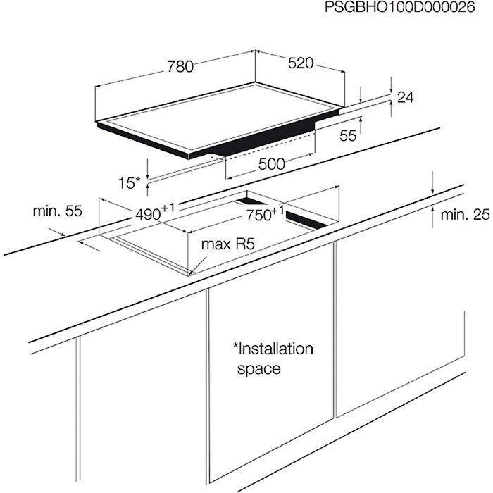 Electrolux EHD80300PG hob Anthracite Built-in Zone induction hob 4 zone(s) – image 2