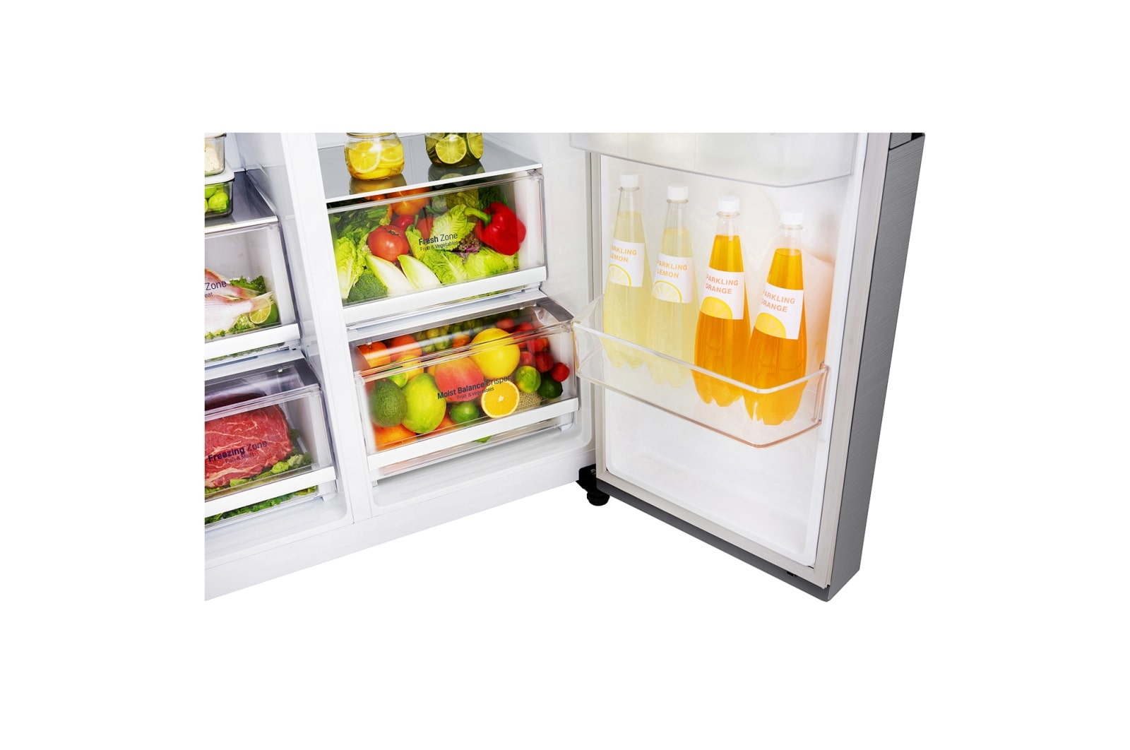 LG GSL480PZXV side-by-side refrigerator Freestanding – image 4