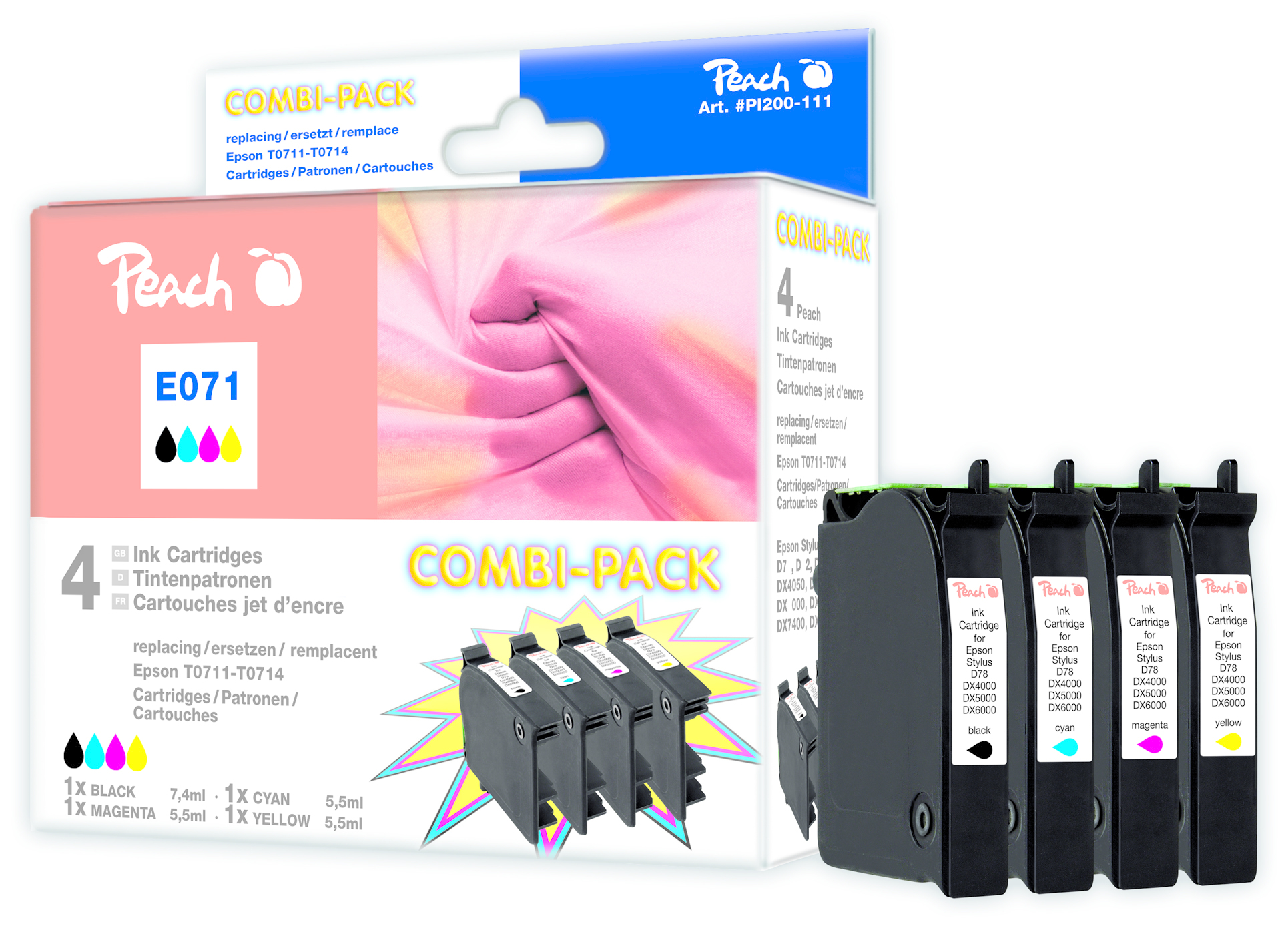 Peach 312916 ink cartridge 4 pc(s) Black, Cyan, Magenta, Yellow