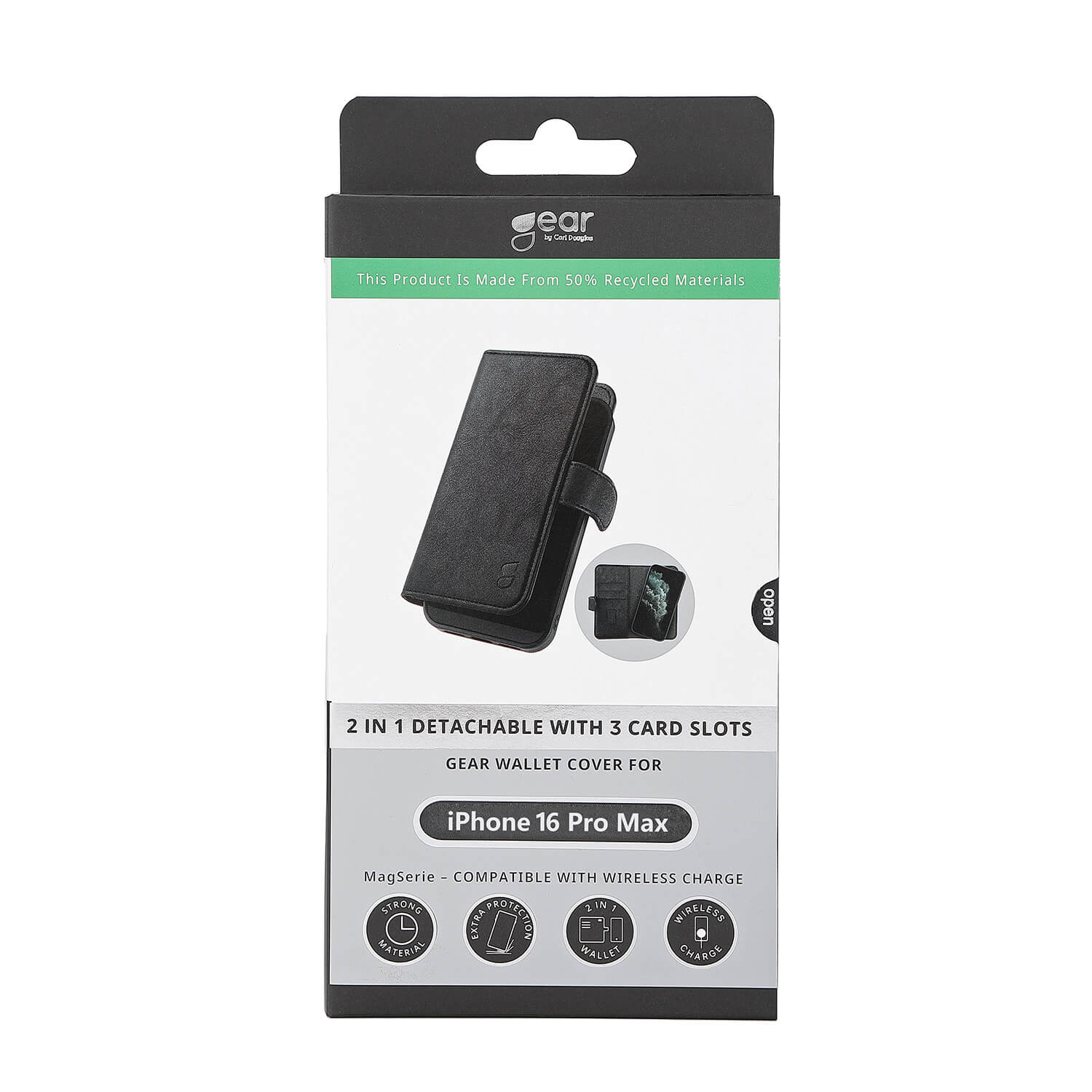 Gear Wallet Case 2-in-1 MagSerie Black - iPhone 16 Pro Max – image 2