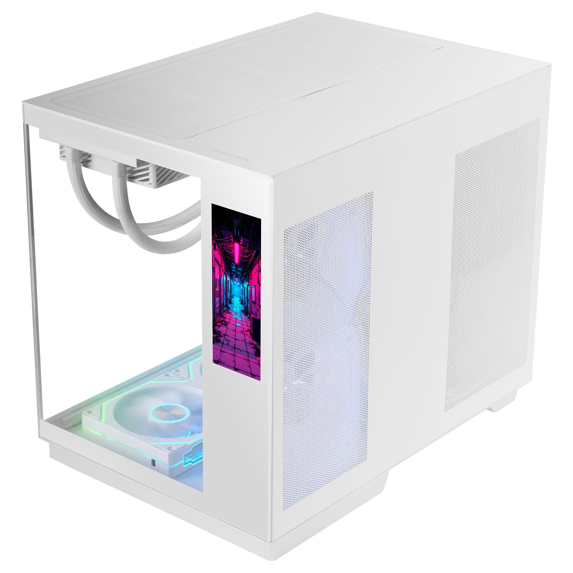 Mars Gaming MCMIRAGEW computer case Midi Tower White – image 3