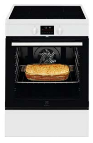 Electrolux LKI64890BW Freestanding cooker Electric Zone induction hob White