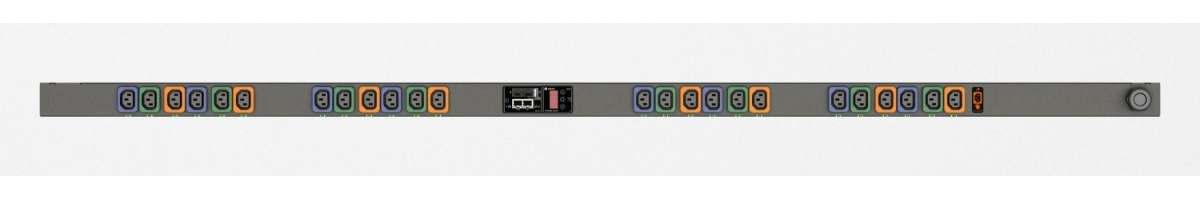 Vertiv Geist MNS3EGB0-24L138-2TL21A0A10-S-A power distribution unit (PDU) 24 AC outlet(s) 0U Black
