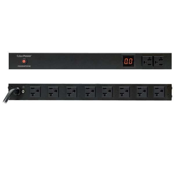 CyberPower PDU20MT2F8R power distribution unit (PDU) 10 AC outlet(s) 1U Black – image 2