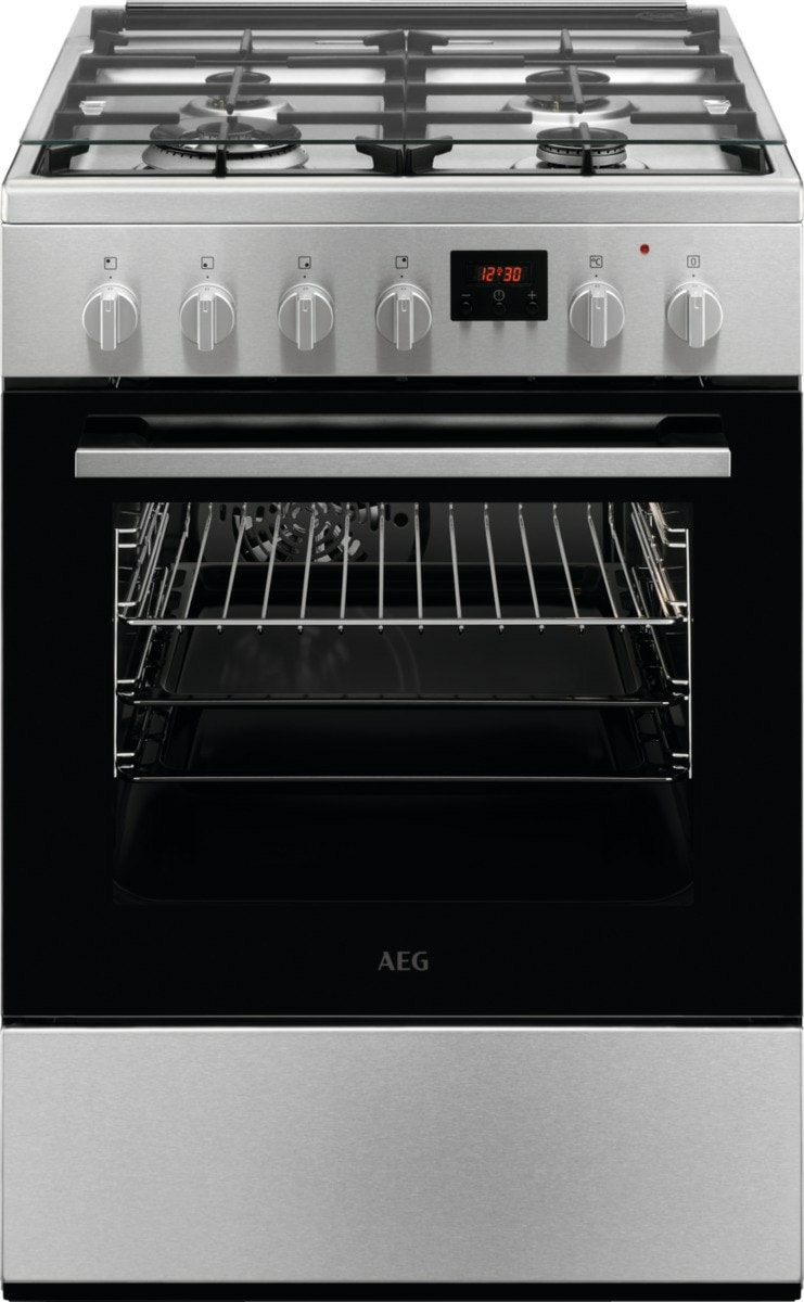 AEG CKB64411BM Freestanding cooker Electric Gas Stainless steel – image 1