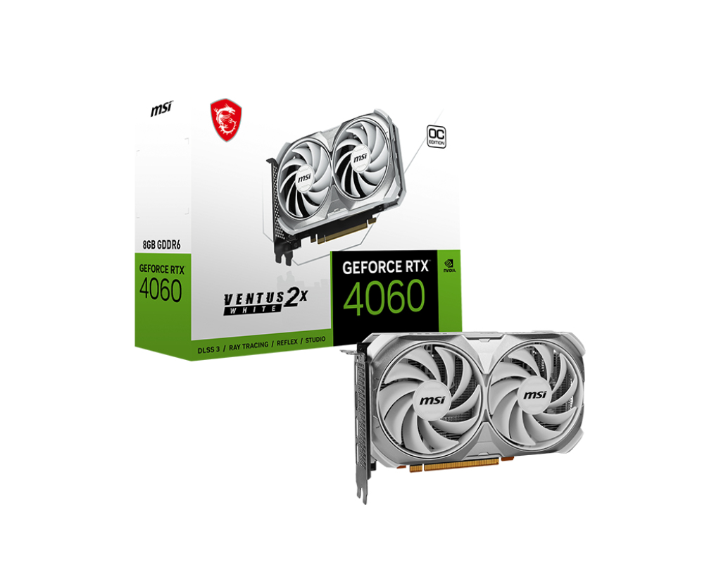 MSI GeForce RTX 4060 VENTUS 2X WHITE 8G OC – image 1