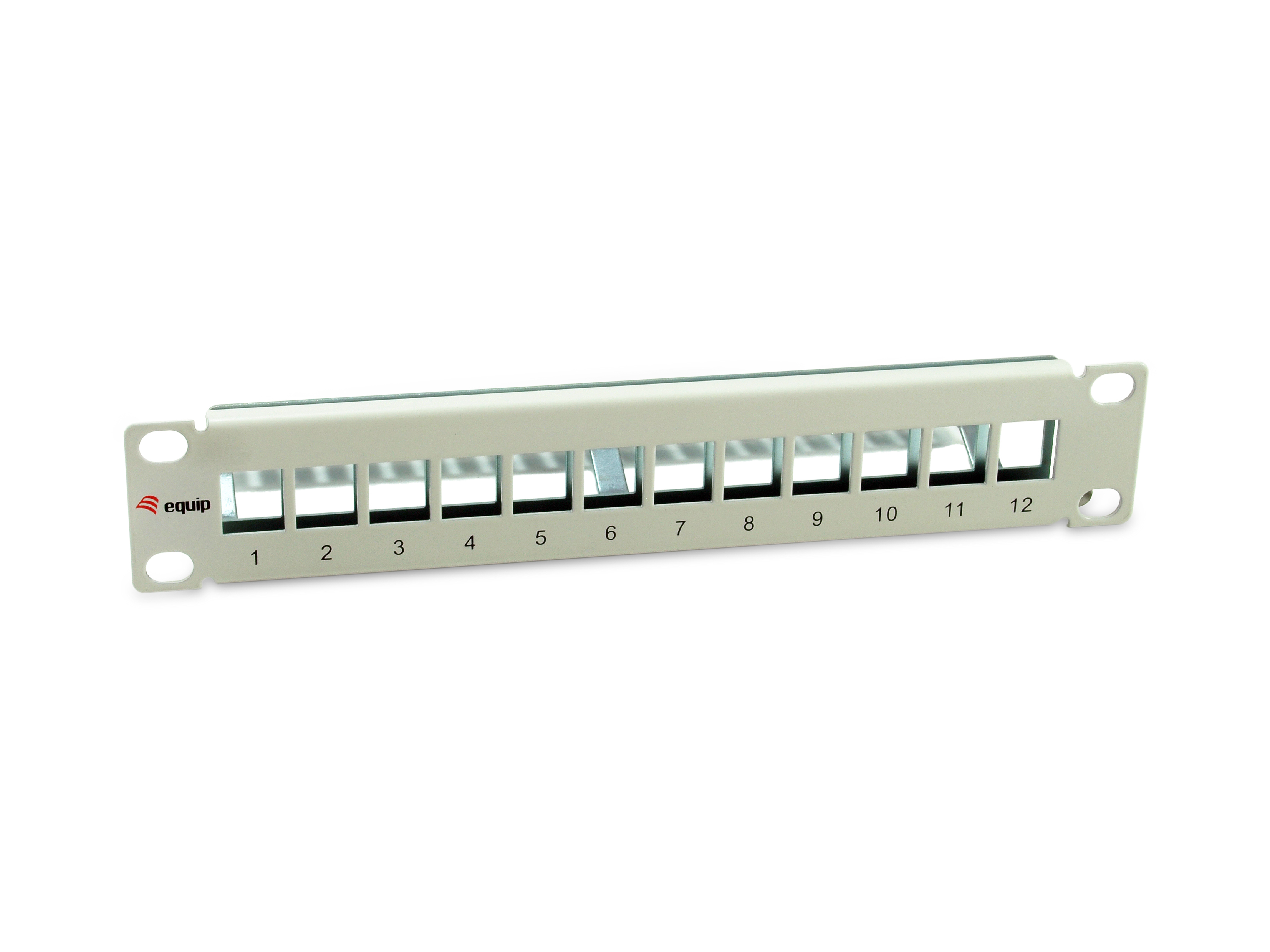 Equip 10 Patchpanel 12xKeystones  FTP 1U            RAL7035 Patchpanel