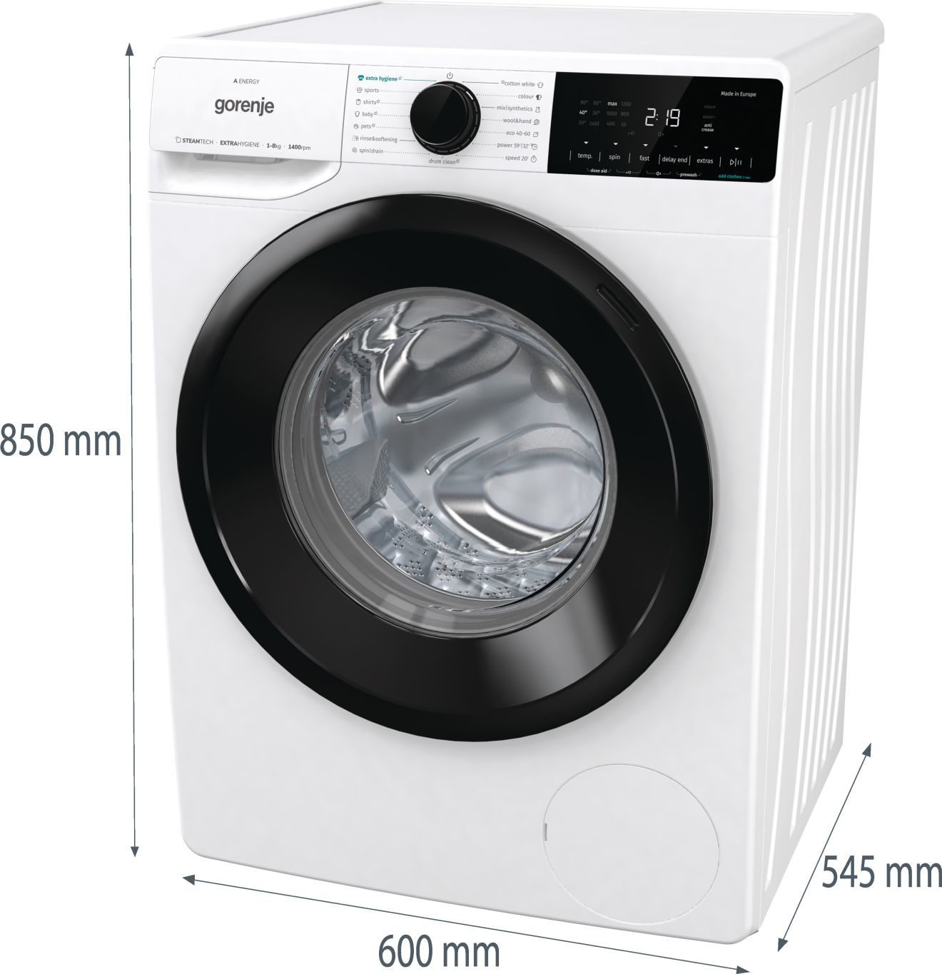 Gorenje WNA84A washing machine Front-load – image 9