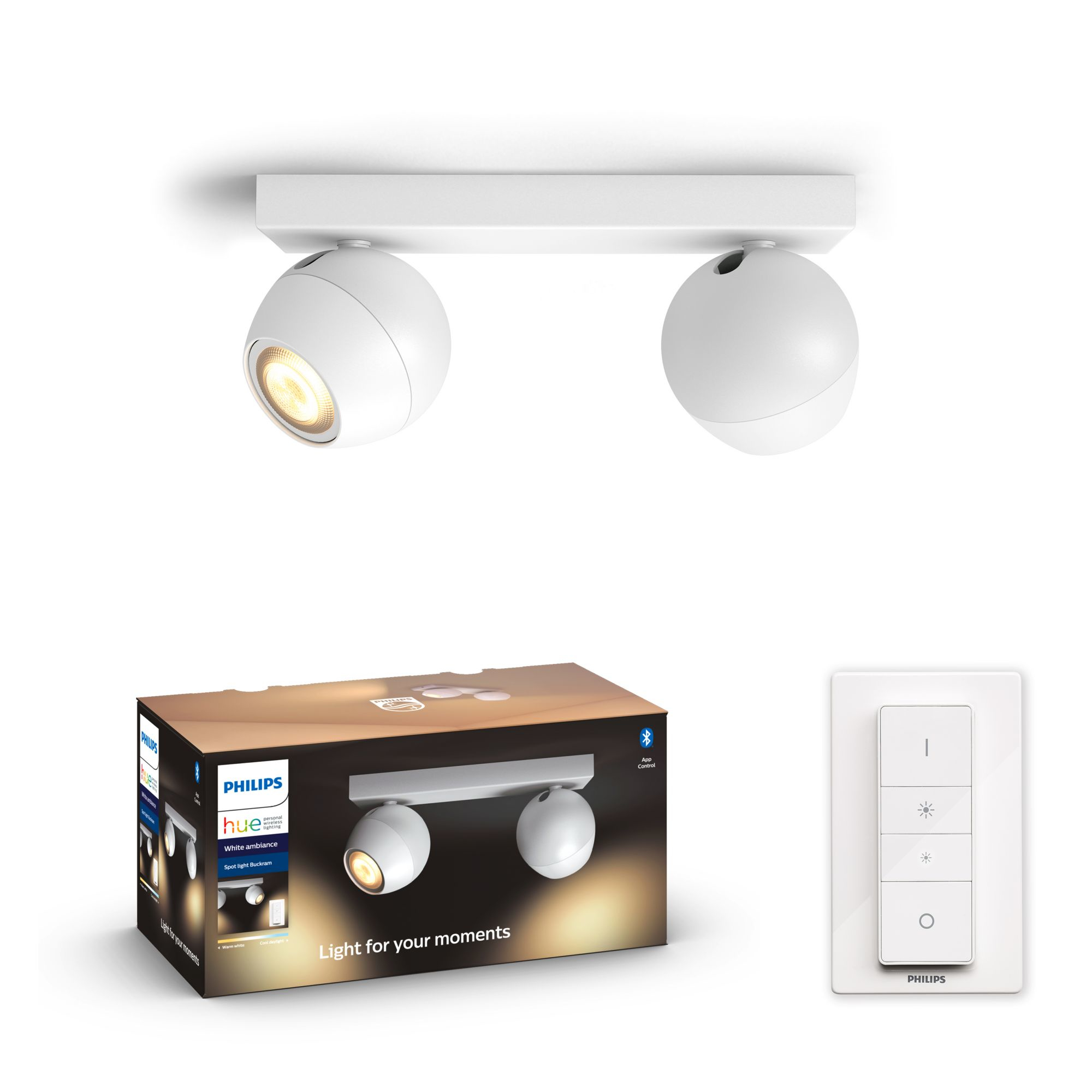 Philips by Signify Philips Hue White ambience Buckram double spotlight – image 4