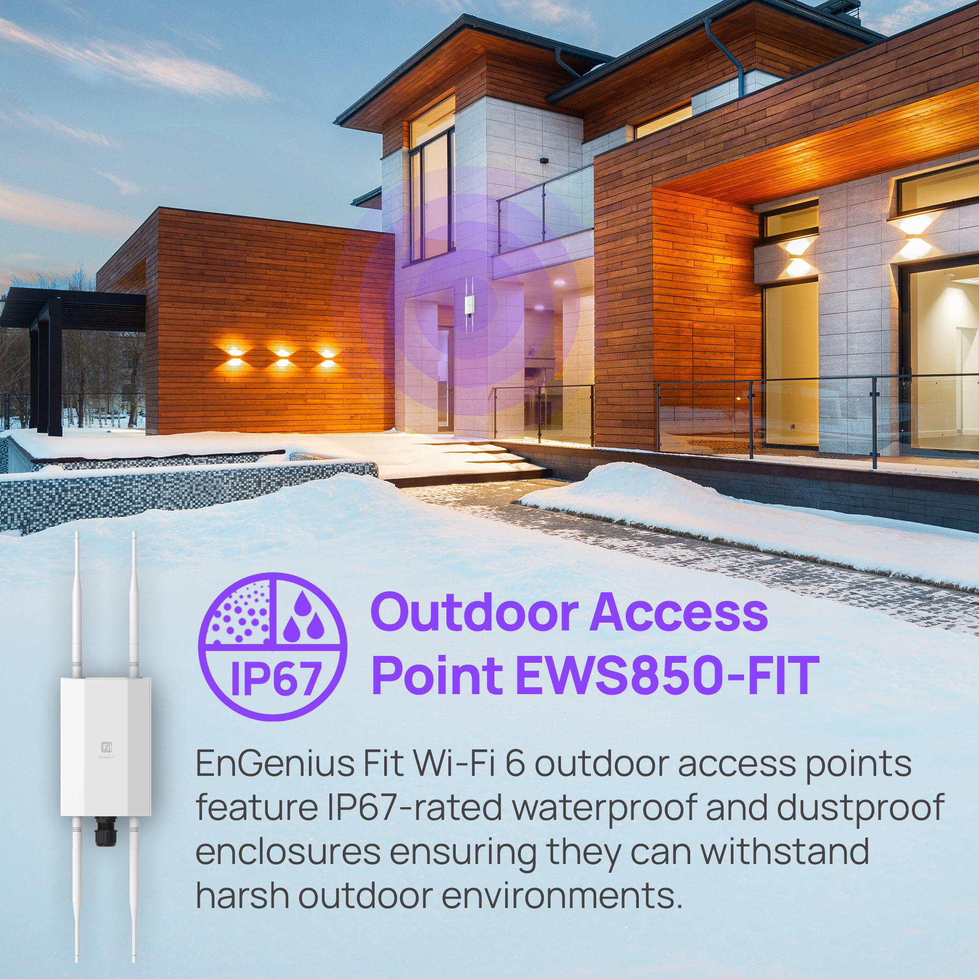 EnGenius Managed AP Outdoor Dual Band 11ax 574+1200Mbps 2T2R 2.5GbE PoE.at(+) – image 8
