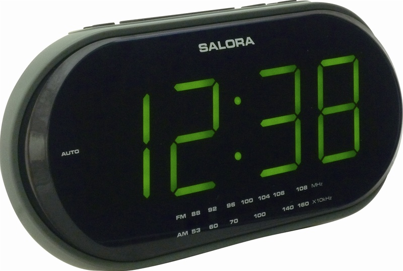 Salora CR615 radio Clock Digital Grey, White – image 2